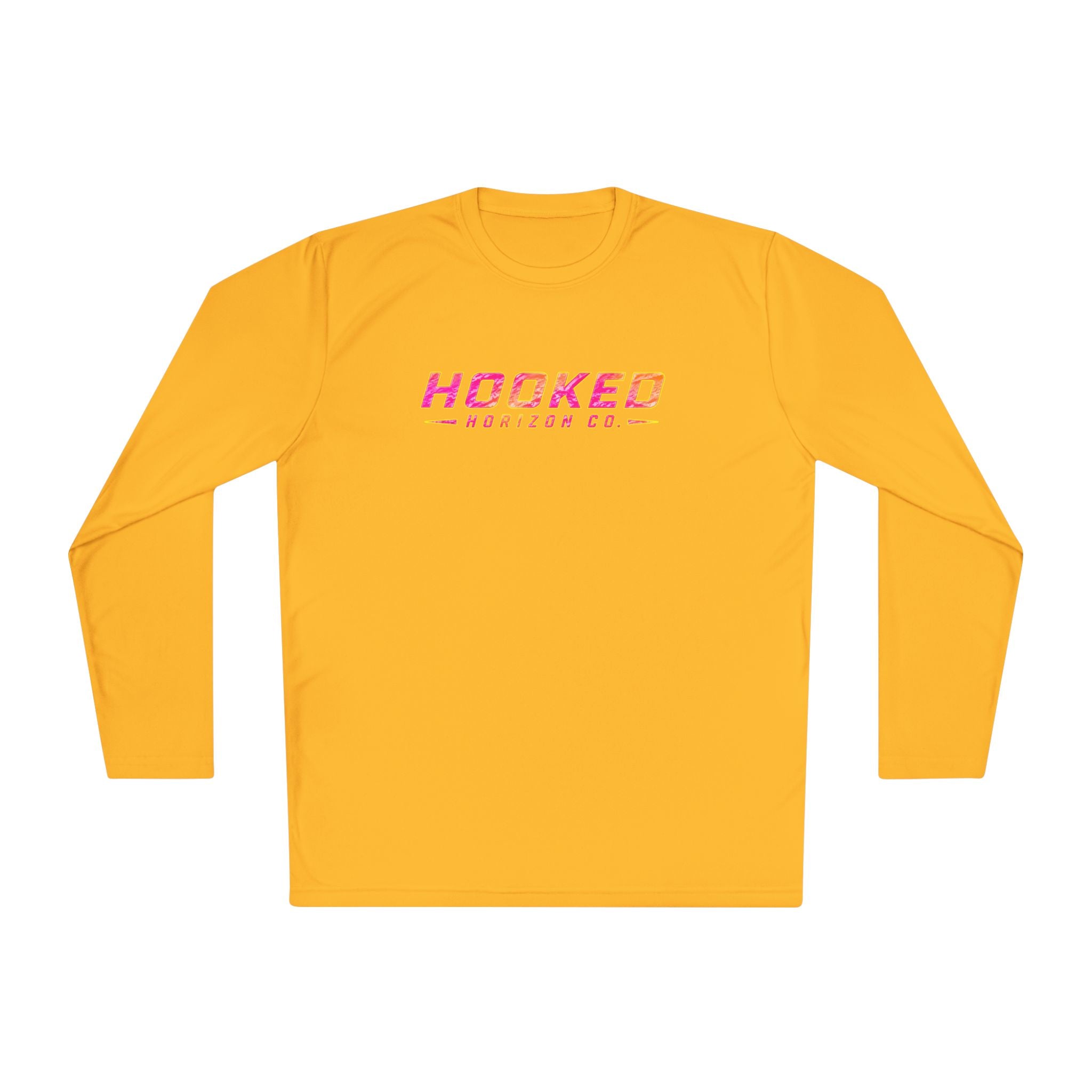 Moisture Wicking Classic Logo Tee In Pink—Horizon Co. Anchors Long Sleeve Tee — Lightweight Fishing Shirt