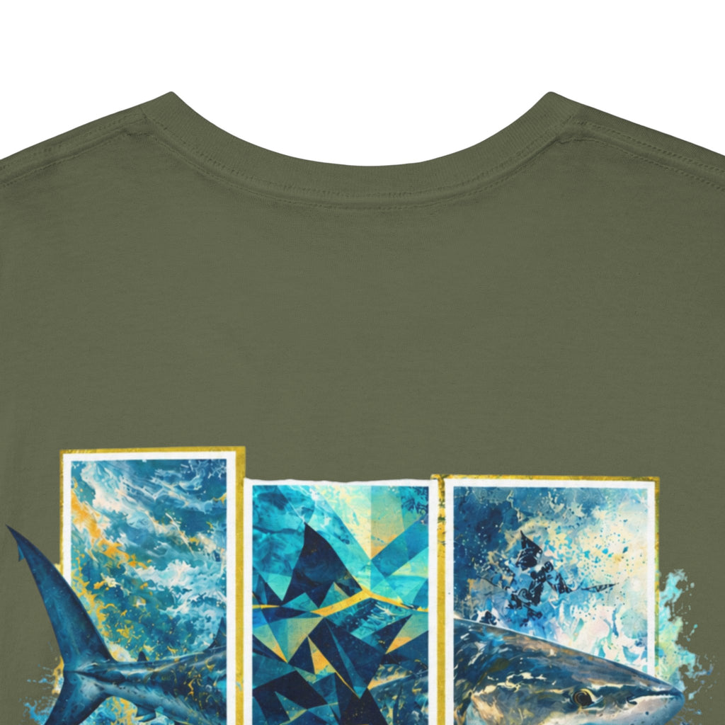 Bull Shark Hooked Horizon Co Tee—Ocean Graphic Tee — "Beloved" Ray Design