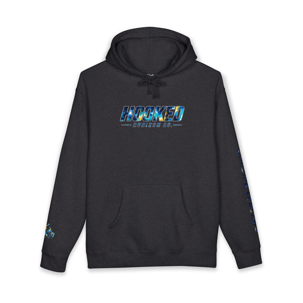 Barracuda Hoodie Hooked Horizon Co. — Fishing Back Graphic Hoodie, Multiple Color Variations