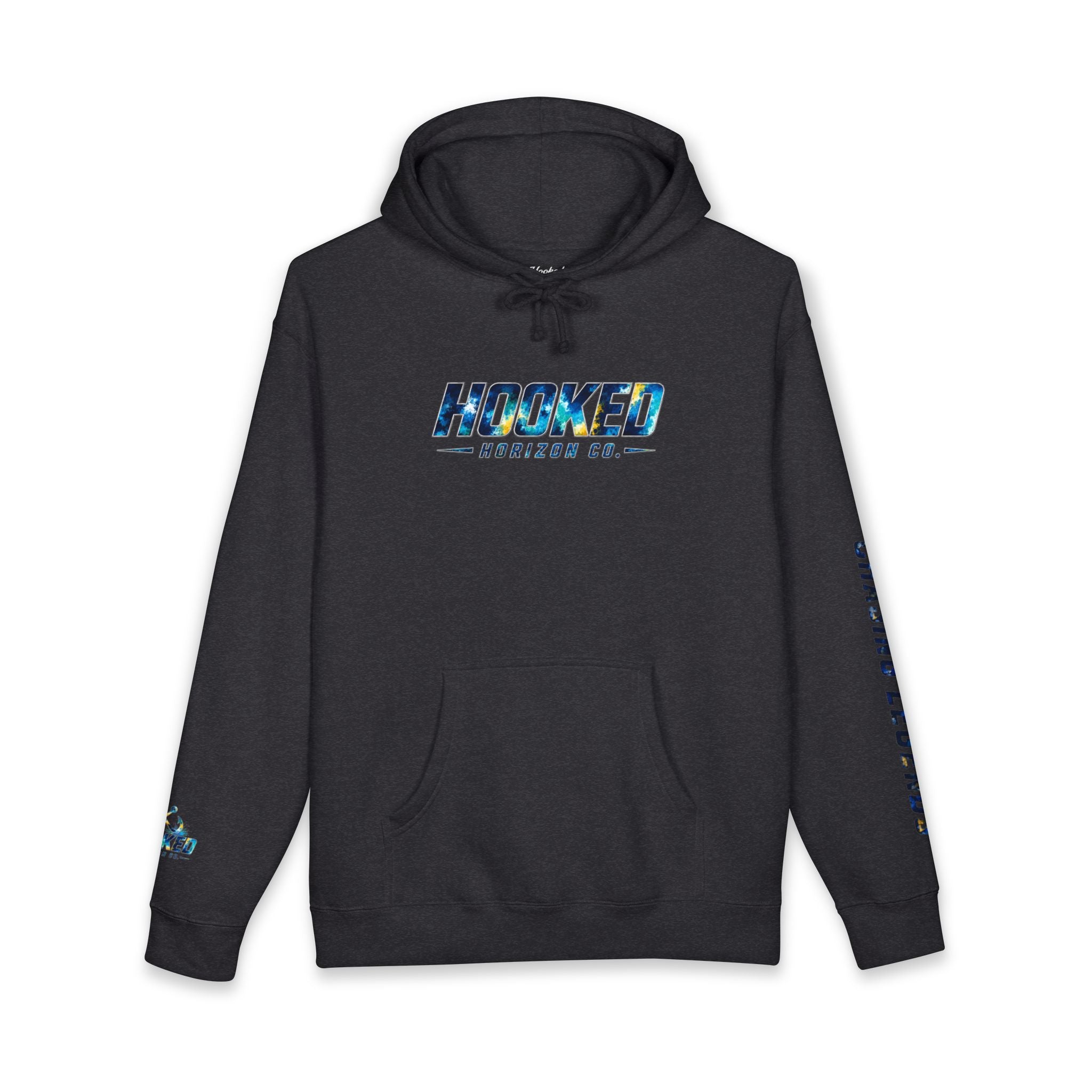 Barracuda Hoodie Hooked Horizon Co. — Fishing Back Graphic Hoodie, Multiple Color Variations