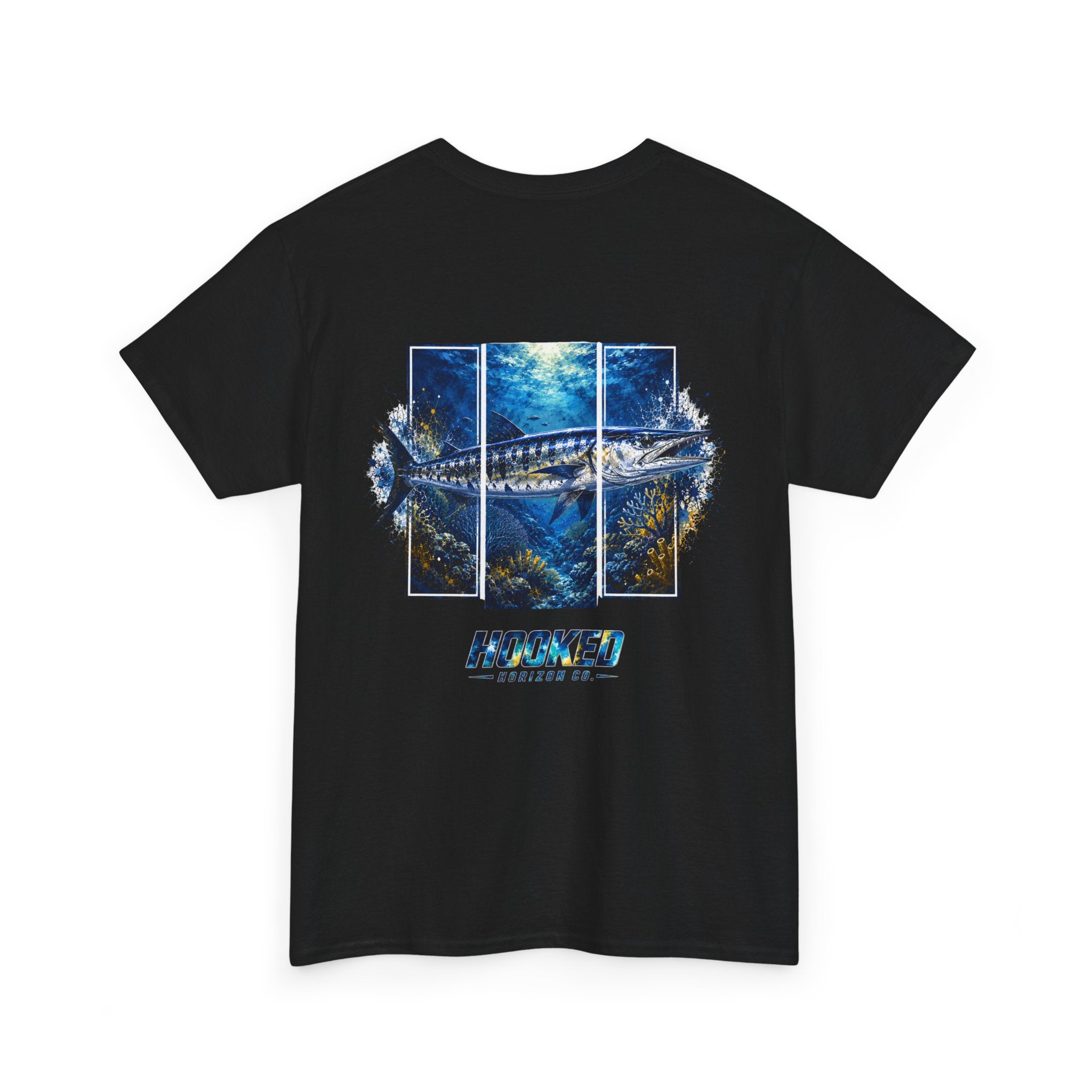 Barracuda Hooked Horizon Co Tee—Ocean Graphic Tee — "Beloved" Ray Design