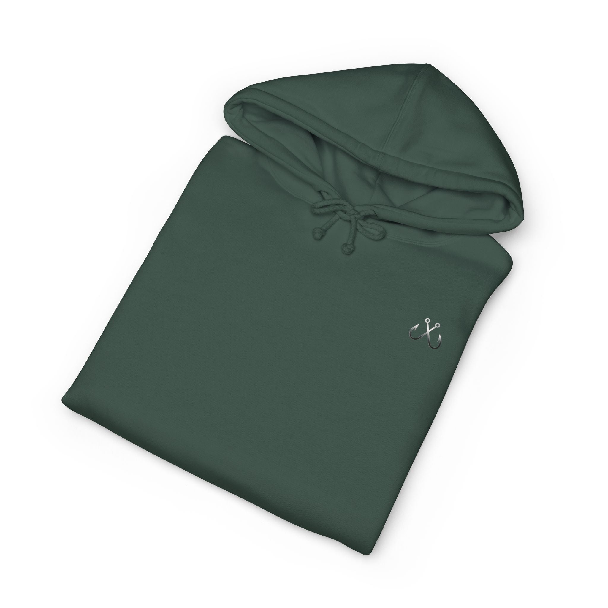 Lion Fish Skeleton Hoodie Hooked Horizon Co. — Minimal Skeletal Fish Back Graphic Hoodie, Multiple Color Variations