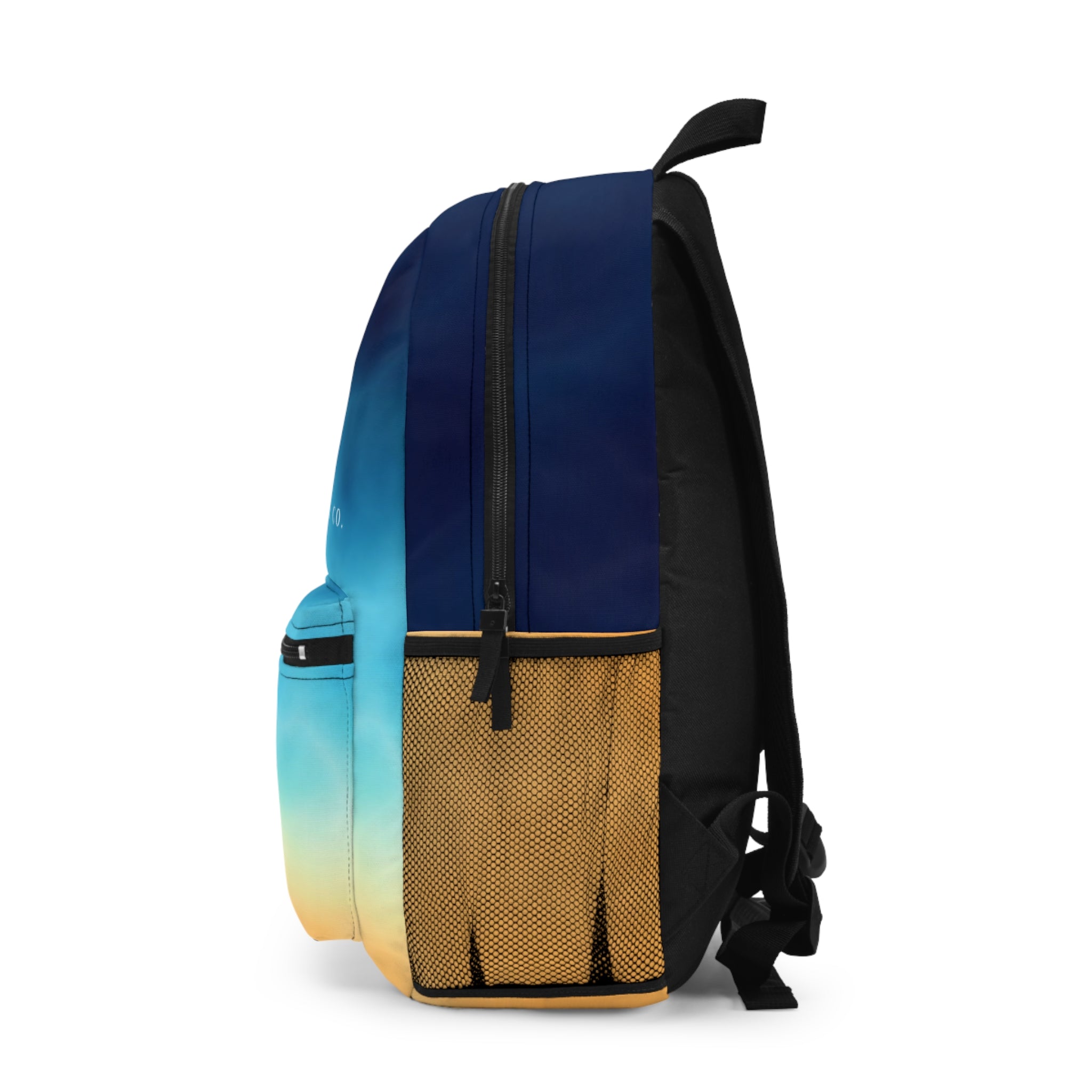 Bright Ombre Costal Vibes – Hooked Horizon Co. Backpack - Stylish Travel Bag for School, Hiking, Gym, Outdoor Adventures, Everyday Use, Trendy Gift Idea