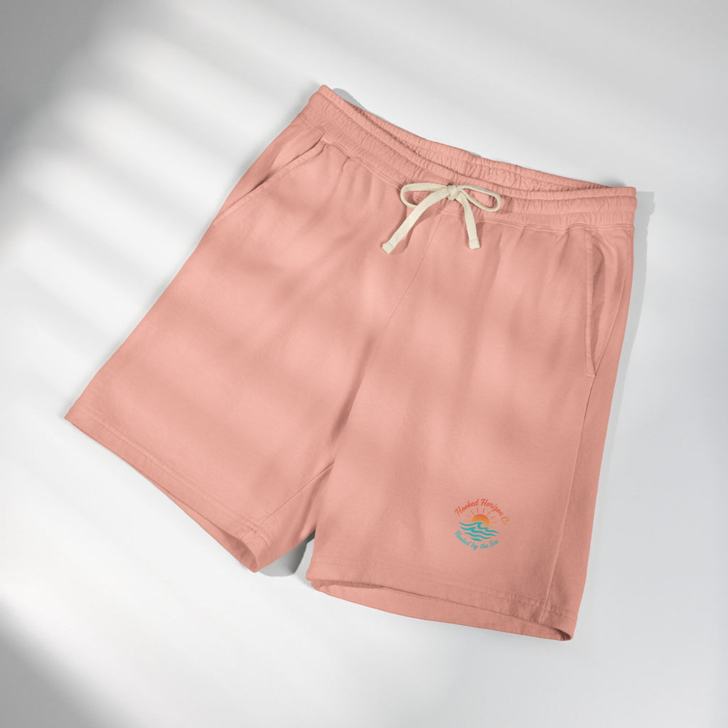 Hooked Horizon Co.  — Ultra Soft Fleece Sweat Shorts — Lightweight Garment-Dyed Lounge Shorts