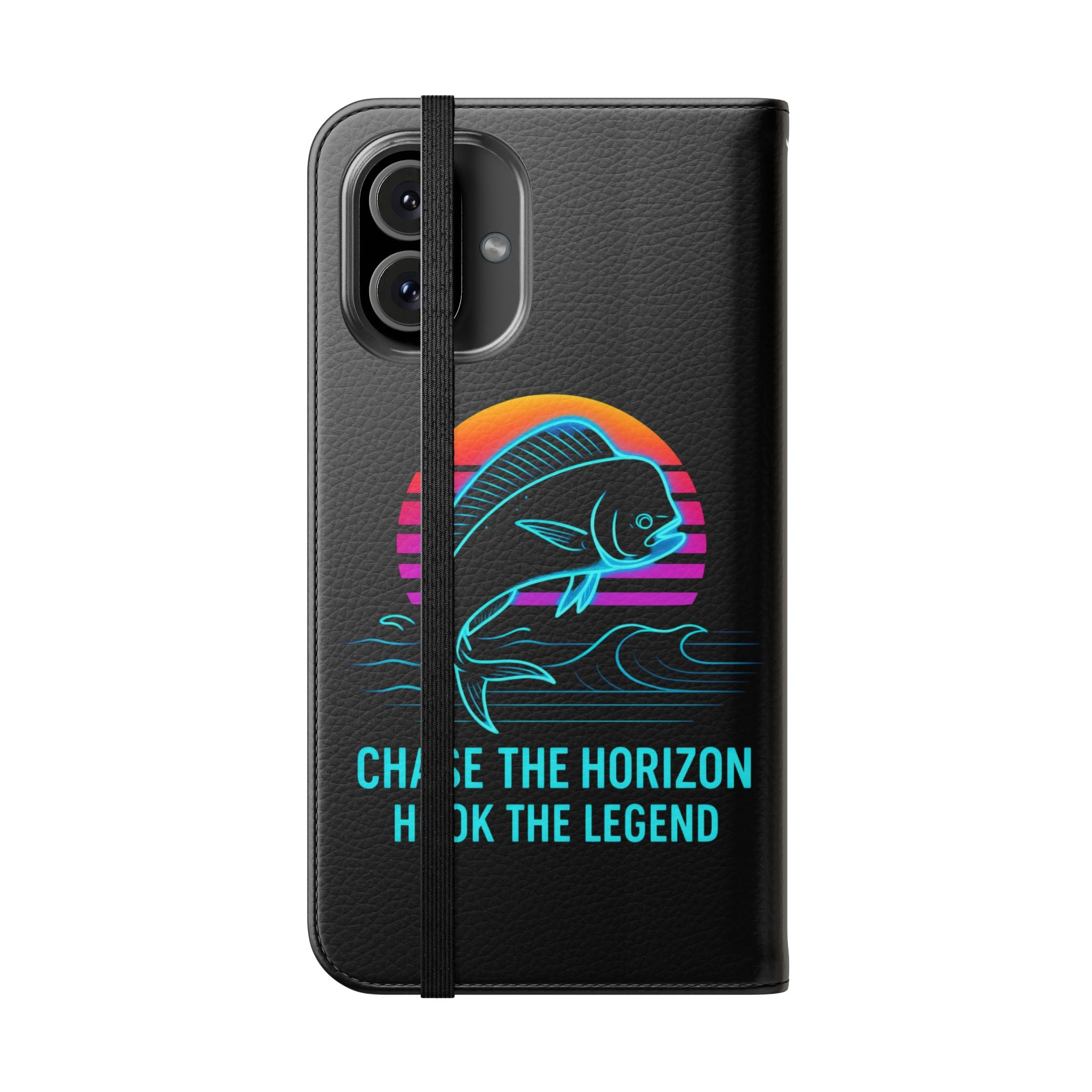 Mahi Mahi Flip Phone Case — Turquoise Water Pattern Wallet Cover