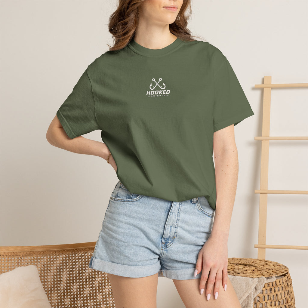 Saltwater Sea Striper Fishing Tee — Hooked Horizon Co.  Angler Gifts Ocean Lover Gifts
