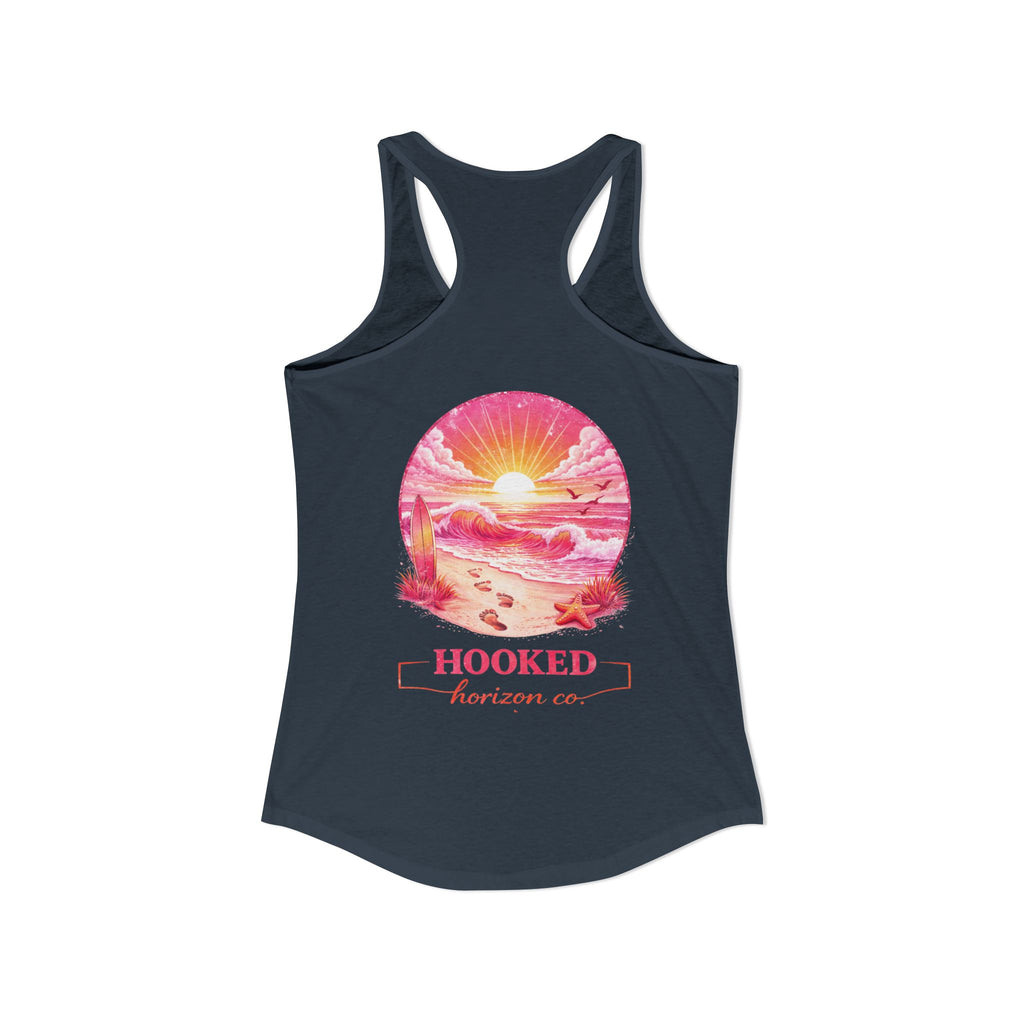 Pink Sunset Hooked Horizon Co. Tank– Gifts for Ocean Lovers, Nautical Fashion, Everyday Comfort, Perfect Gift for Her