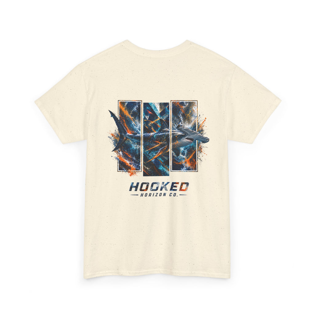 Hammer Head Hooked Horizon Co Tee—Ocean Graphic Tee — "Beloved" Ray Design