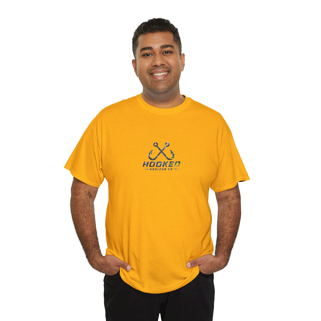Mahi Mahi Hooked Horizon Co Tee—Ocean Graphic Tee — "Beloved" Ray Design