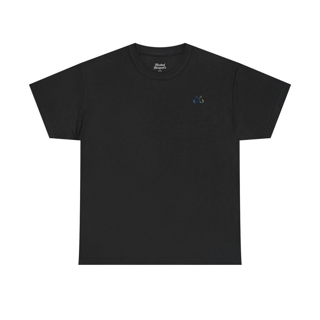 Bull Shark Hooked Horizon Co Tee—Ocean Graphic Tee — "Beloved" Ray Design