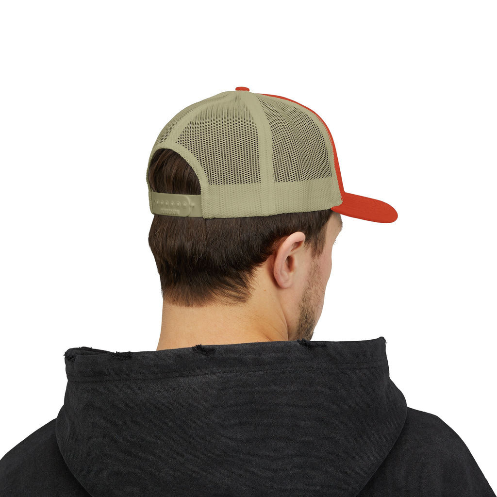 Wave Hooked Horizon Trucker Cap — Embroidered Fishing Snapback