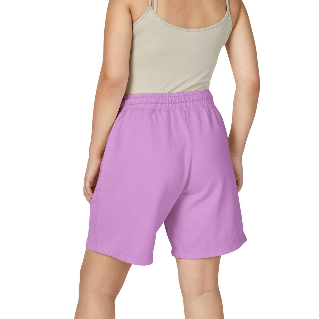 Hooked Horizon Co.  80s Inspired Fleece Sweat Shorts — Lightweight Garment-Dyed Lounge Shorts