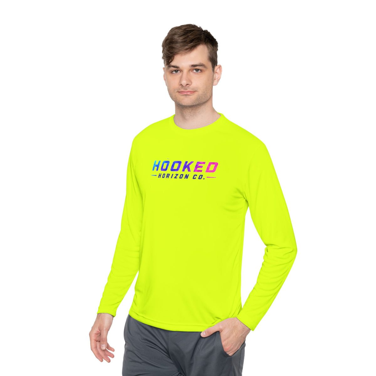 Moisture Wicking Classic Logo Shark Tee —Horizon Co. Anchors Long Sleeve Tee — Lightweight Fishing Shirt