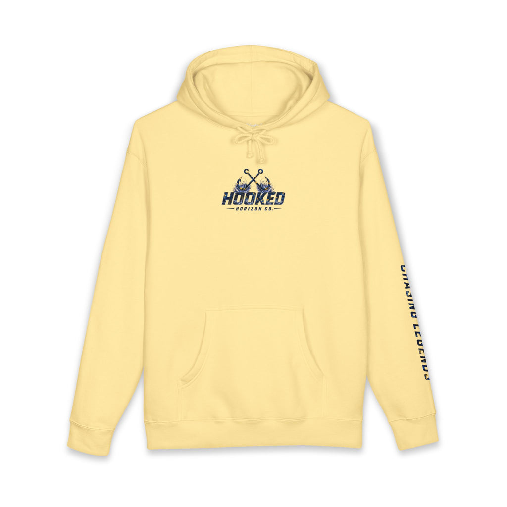 Sail Fish Hoodie Hooked Horizon Co. — Fishing Back Graphic Hoodie, Multiple Color Variations