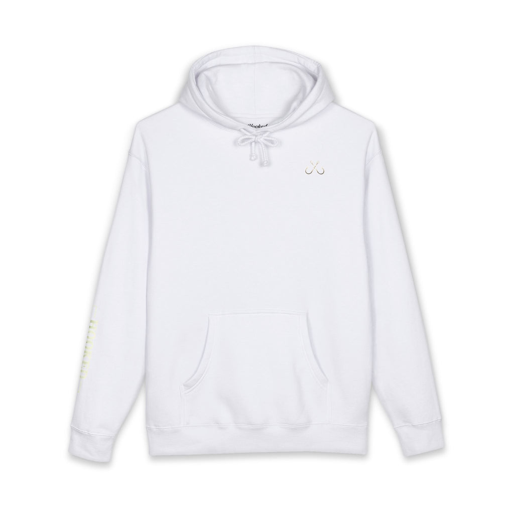 Wave Hoodie Hooked Horizon Co. — Minimal Fishing Back Graphic Hoodie, Multiple Color Variations