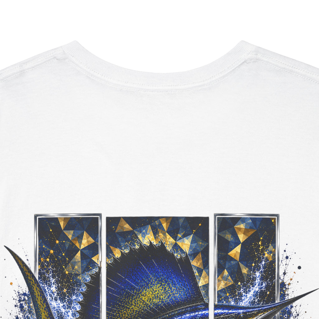 Sail Fish Hooked Horizon Co Tee—Ocean Graphic Tee — "Beloved" Ray Design