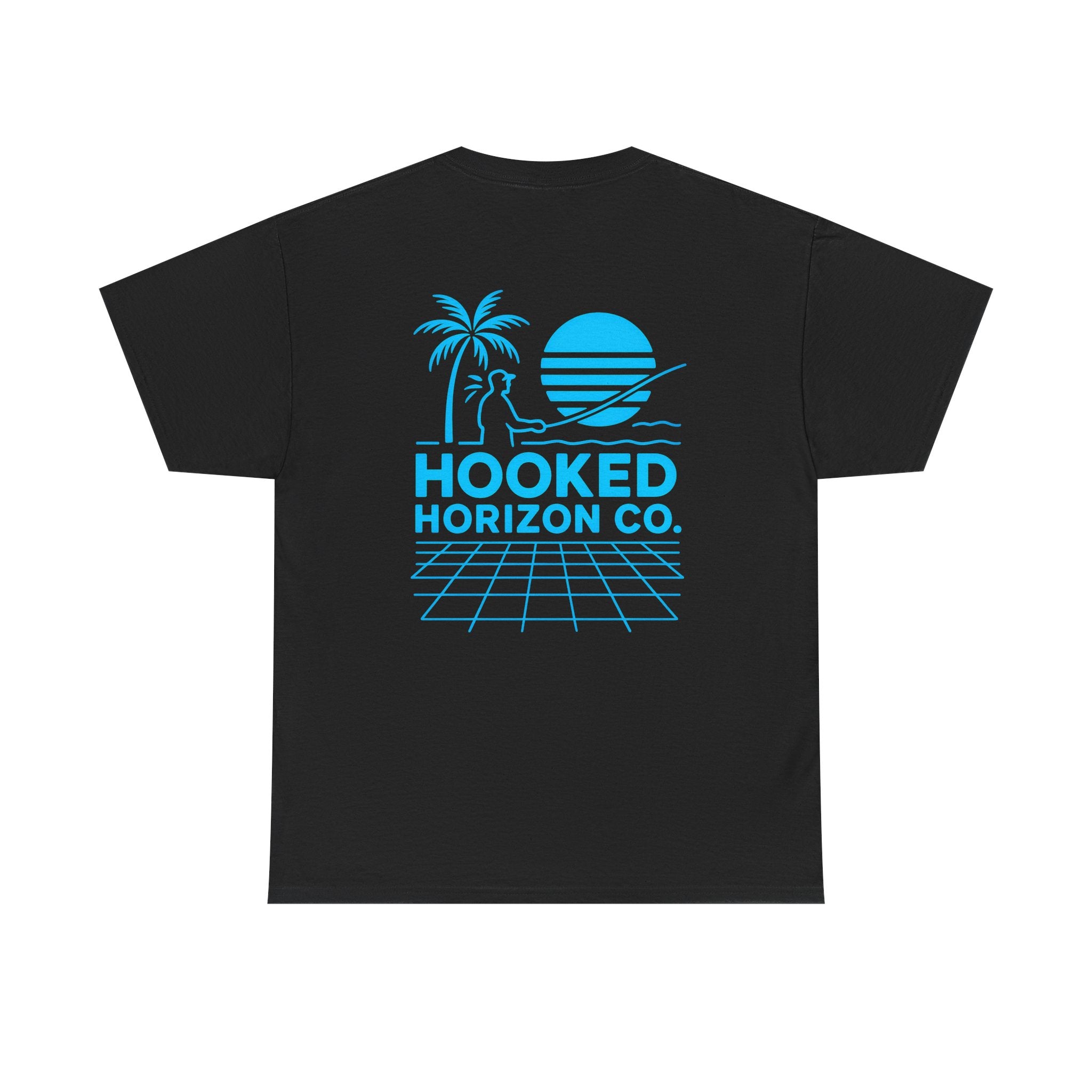 Tarpon Blue Fishing T‑Shirt — "Deep Drift" Compass Design by Hooked Horizon Co.