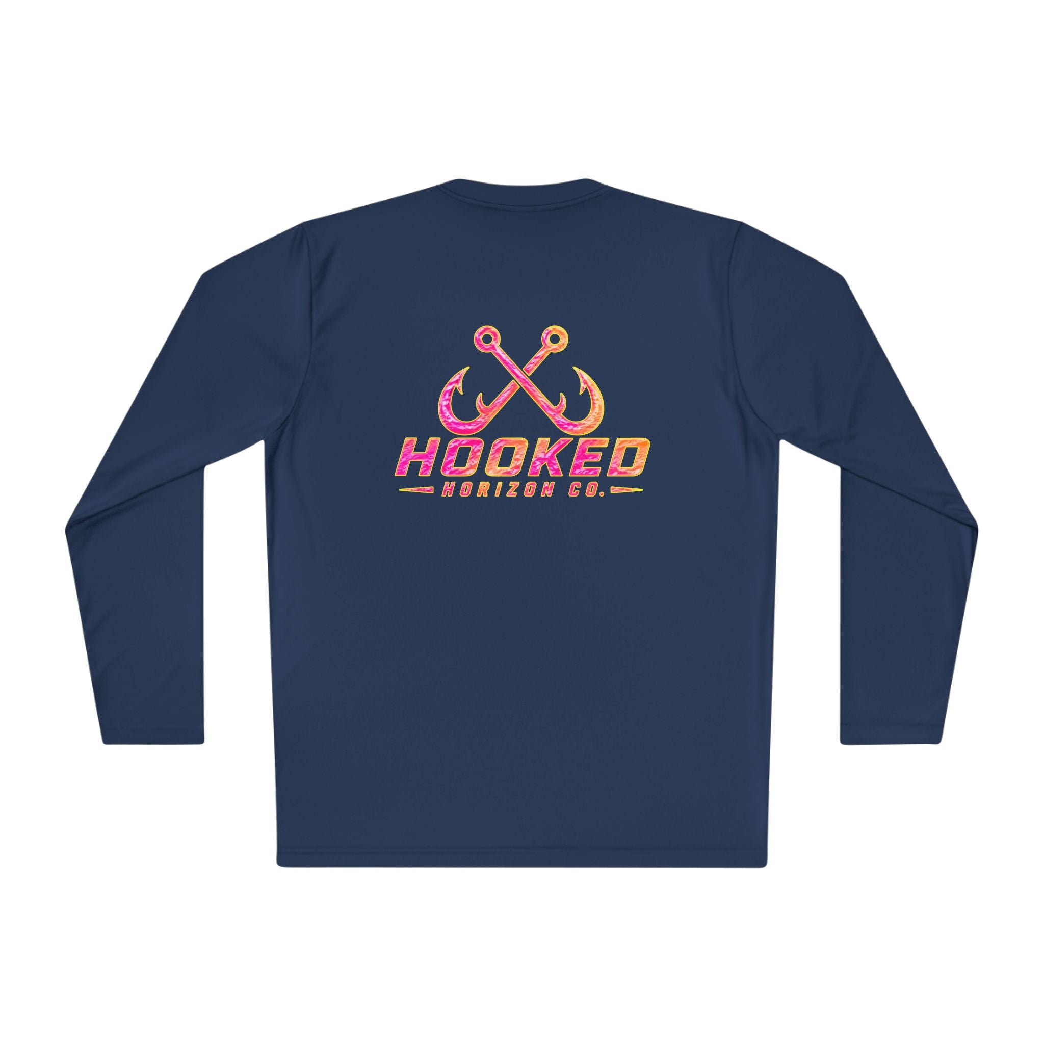 Moisture Wicking Classic Logo Tee In Pink—Horizon Co. Anchors Long Sleeve Tee — Lightweight Fishing Shirt