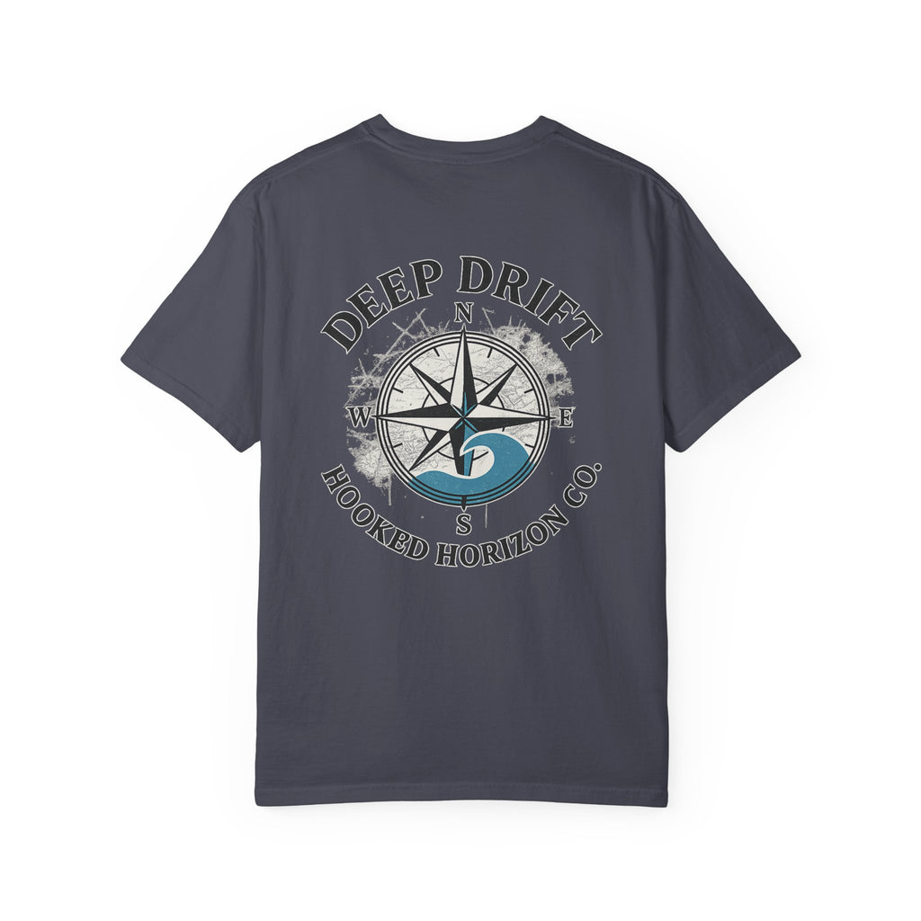 Wave Compass T-shirt, Hooked Horizon Co, Angler Gifts