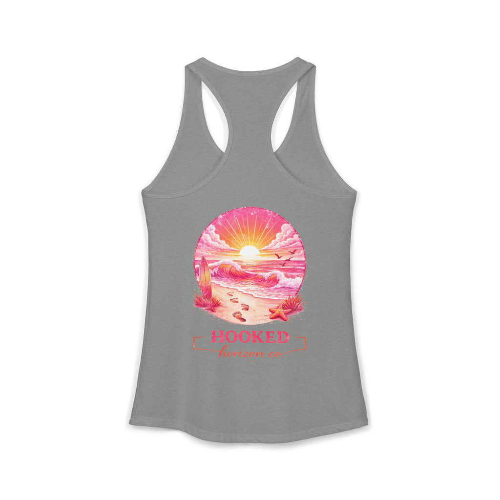 Pink Sunset Hooked Horizon Co. Tank– Gifts for Ocean Lovers, Nautical Fashion, Everyday Comfort, Perfect Gift for Her
