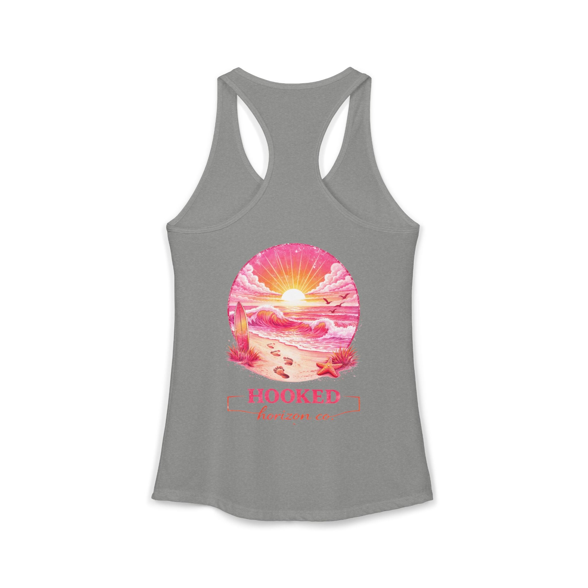 Pink Sunset Hooked Horizon Co. Tank– Gifts for Ocean Lovers, Nautical Fashion, Everyday Comfort, Perfect Gift for Her