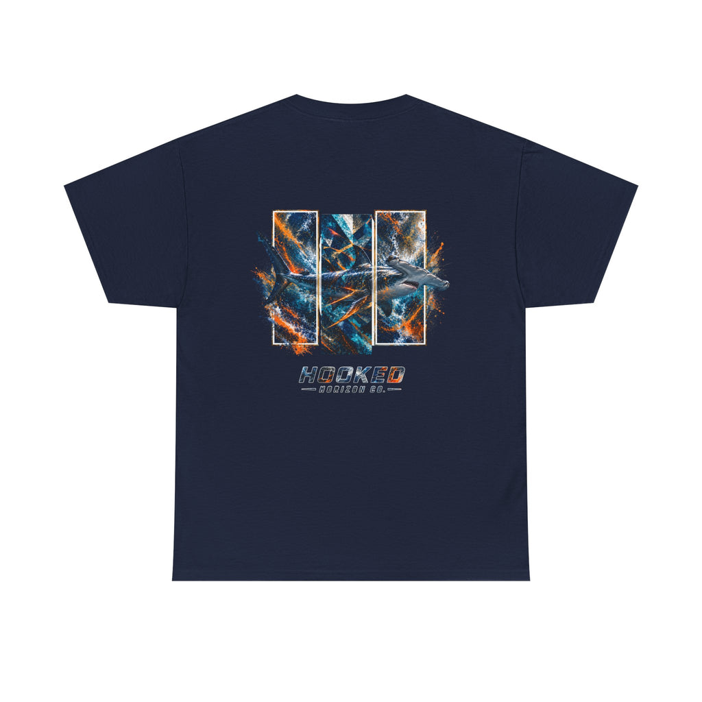 Hammer Head Hooked Horizon Co Tee—Ocean Graphic Tee — "Beloved" Ray Design