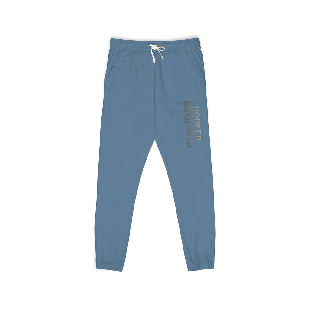 Hooked Horizon Co. Deep Drift Embroidered Fleece Sweatpants | Cozy Loungewear, Gifts for Everyone, Comfortable Joggers, Relaxed Fit Sweatpants, God is Love, Unisex Fashion