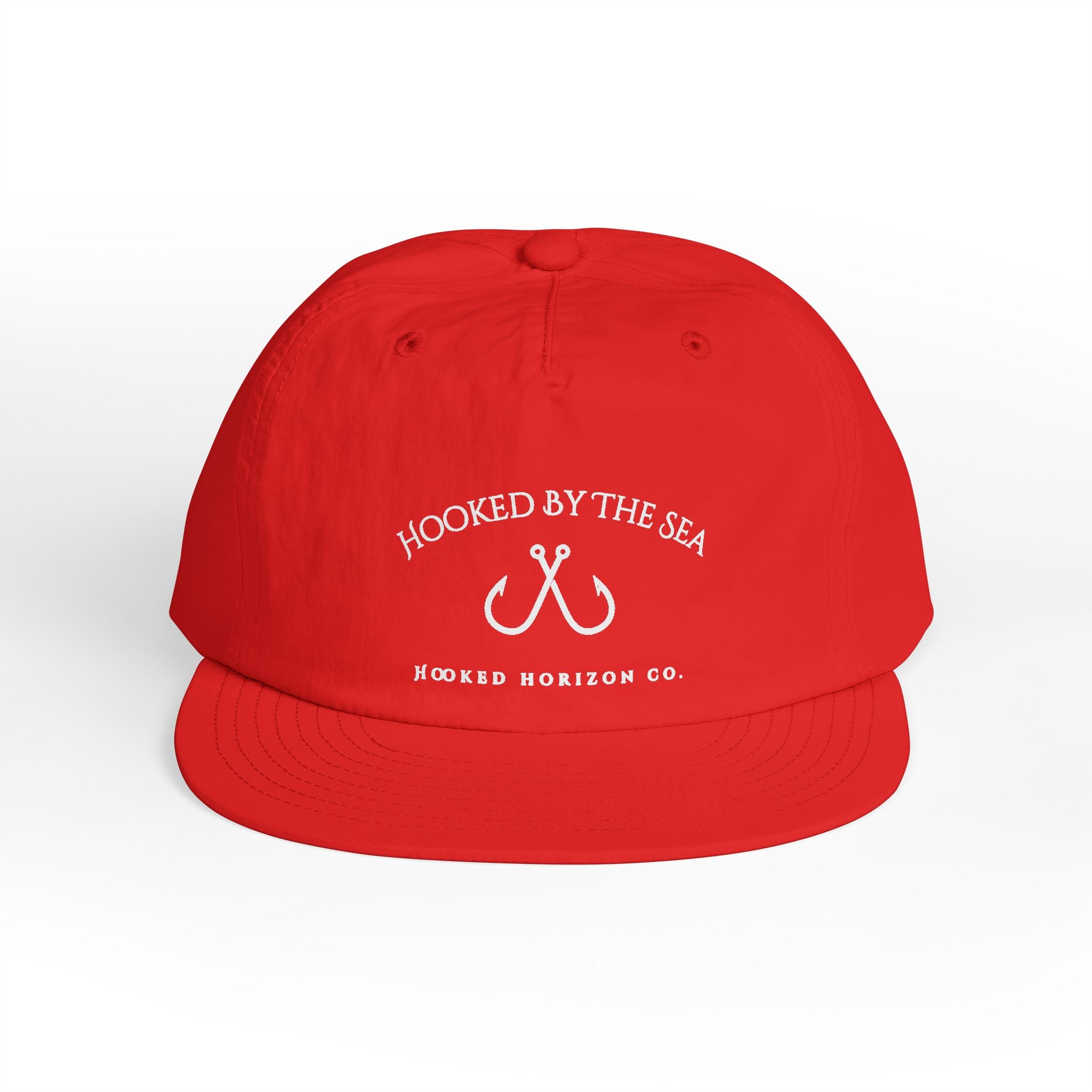 Quick Dry Surf Cap Hooked Horizon Co. — Light Weight, Multiple Color Variations Beachy Vibes Snapback Hat for Surf Lovers, Summer Fashion, Ocean Enthusiasts, Gift for Surfers, Vacation Style