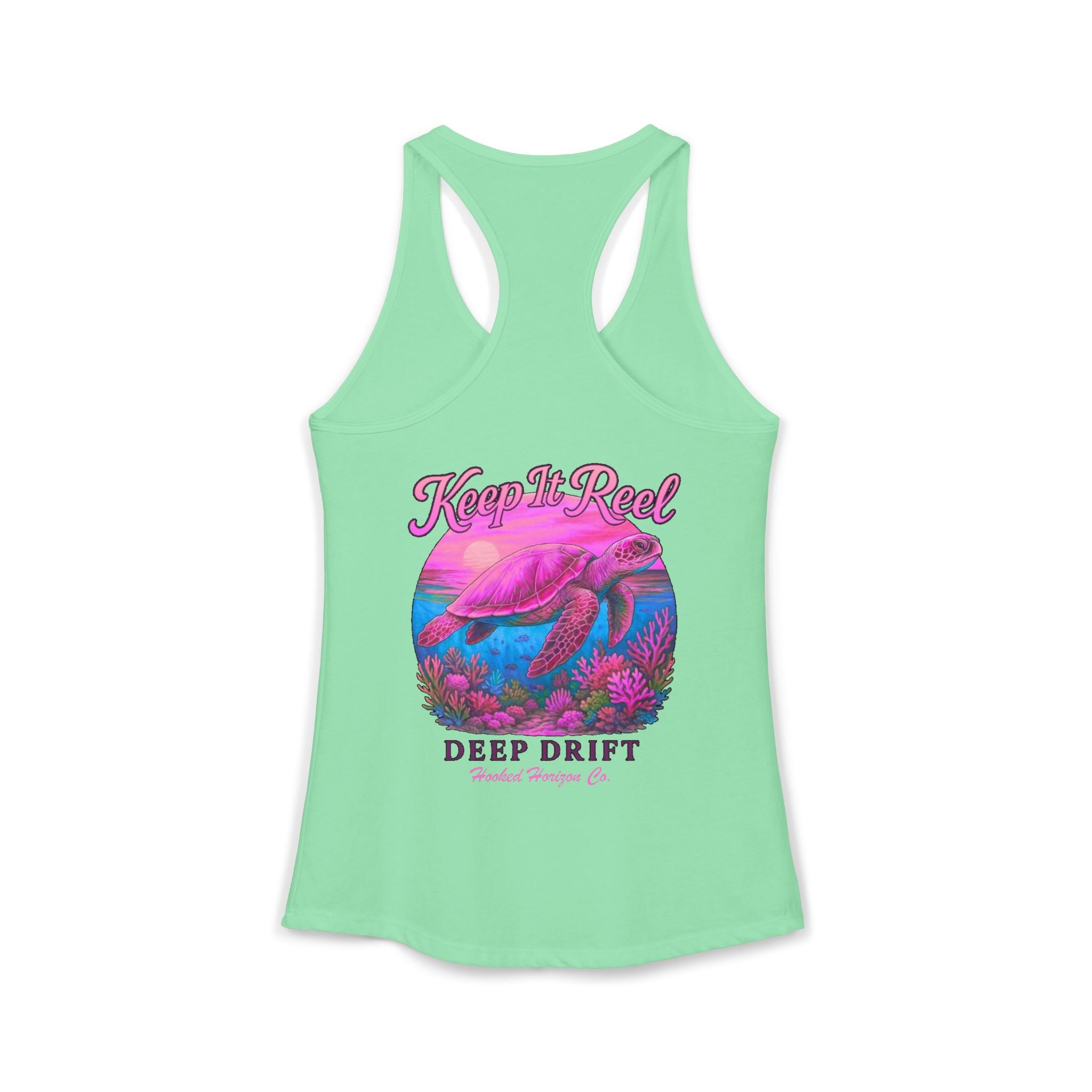 Turtle " Keep It Reel" Deep Drift– Hooked Horizon Co. Gifts for Ocean Lovers, Nautical Fashion, Everyday Comfort, Perfect Gift for Her