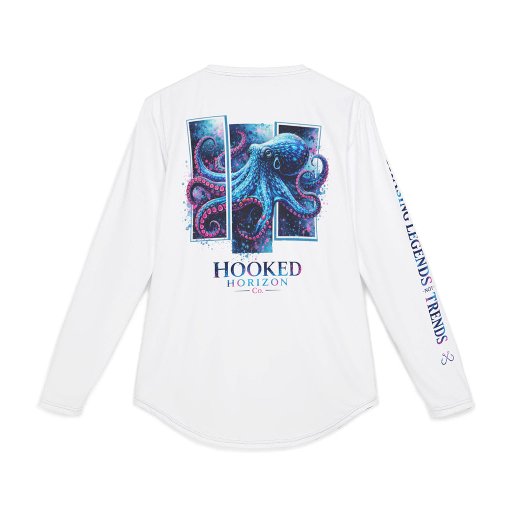 Octopus Hooked Horizon Co — Men's Long Sleeve UV Shirt — Chasing Legends Not Trends Orca Ocean Graphic Performance Tee