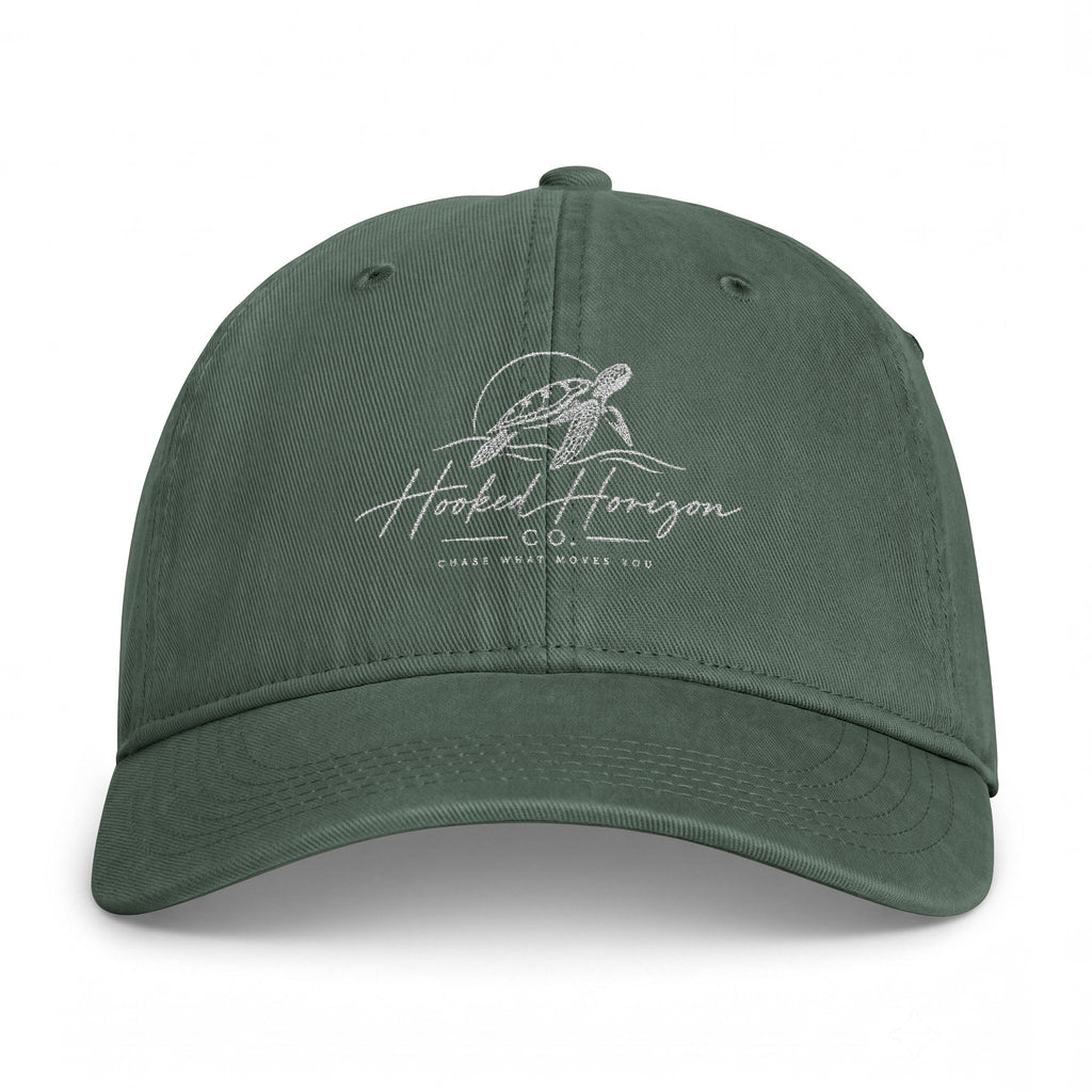 Turtle Hooked Horizon Co – " Chase What You Love "Coastal Washed Cap