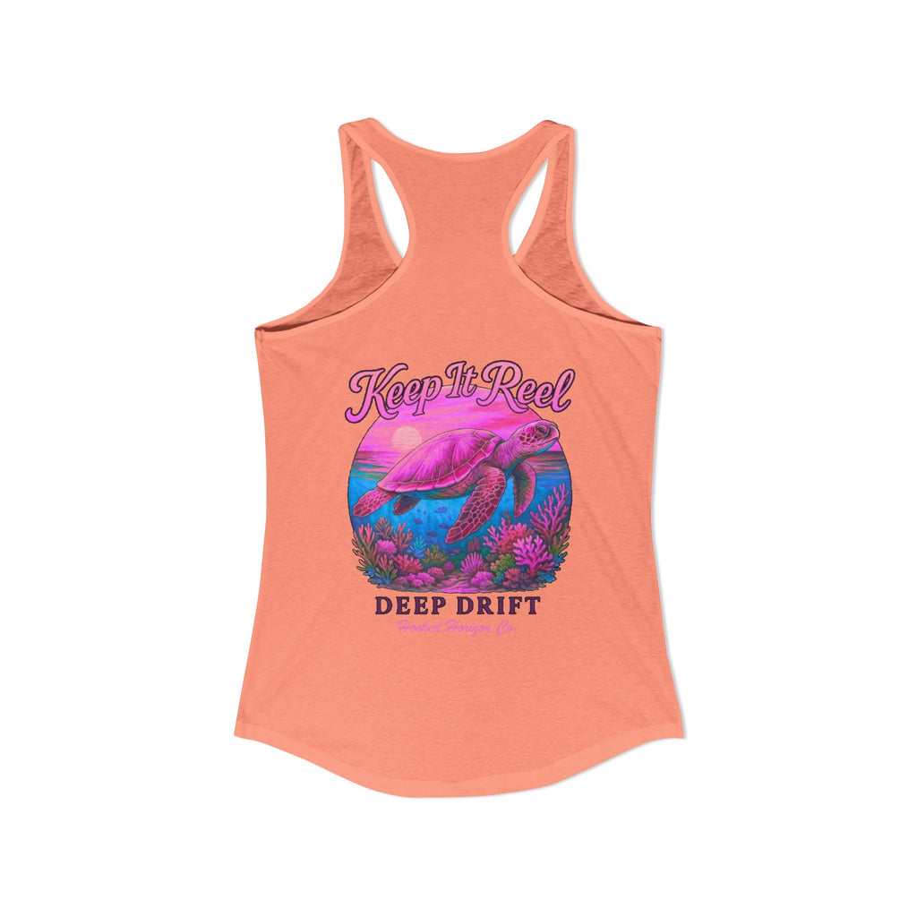 Turtle " Keep It Reel" Deep Drift– Hooked Horizon Co. Gifts for Ocean Lovers, Nautical Fashion, Everyday Comfort, Perfect Gift for Her