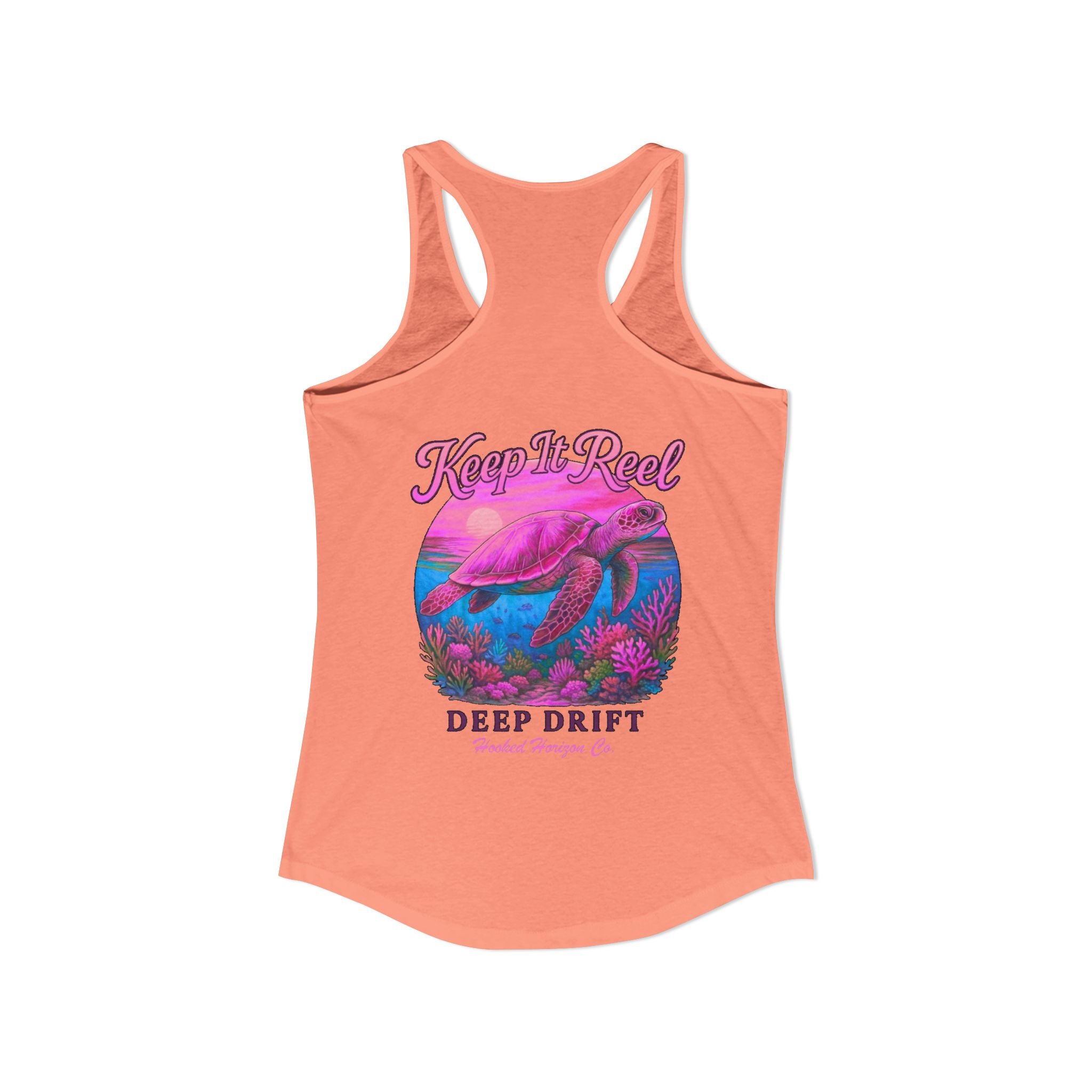 Turtle " Keep It Reel" Deep Drift– Hooked Horizon Co. Gifts for Ocean Lovers, Nautical Fashion, Everyday Comfort, Perfect Gift for Her