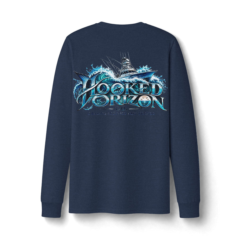 Fishing Boat Wave Dri-Power Long Sleeve T-Shirt