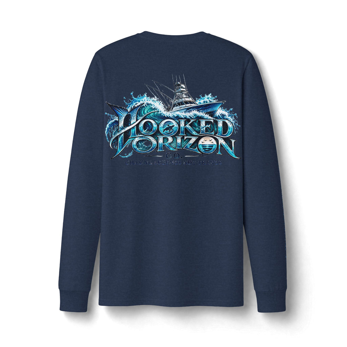 Fishing Boat Wave Dri-Power Long Sleeve T-Shirt