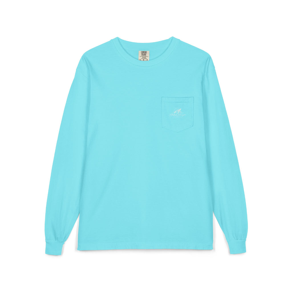 Turtle Hooked Horizon Co. – " Chase What Moves You "Unisex Long Sleeve Pocket T-Shirt