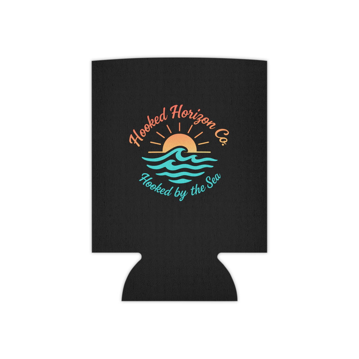 Sun & Wave Can Cooler Coozie — Hooked Horizon Co. Fishing Wave Koozie