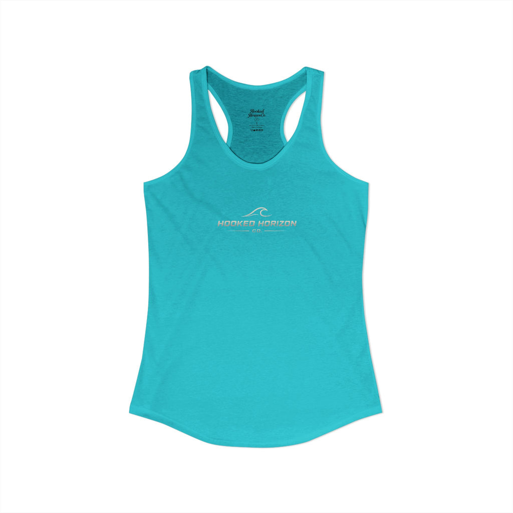 Hooked Horizon Co. Commerical Logo — Soft Women's Ideal Racerback Tank