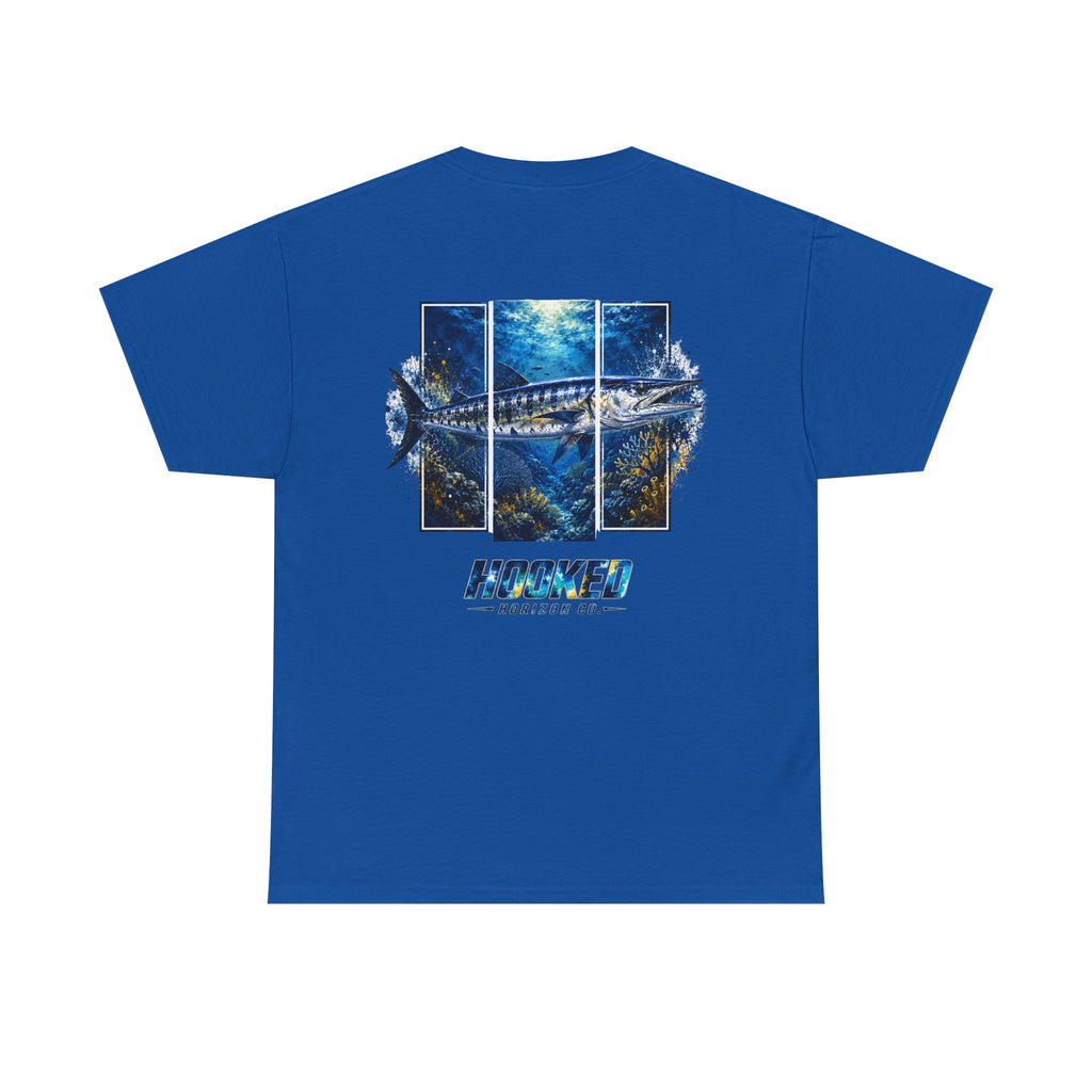 Barracuda Hooked Horizon Co Tee—Ocean Graphic Tee — "Beloved" Ray Design