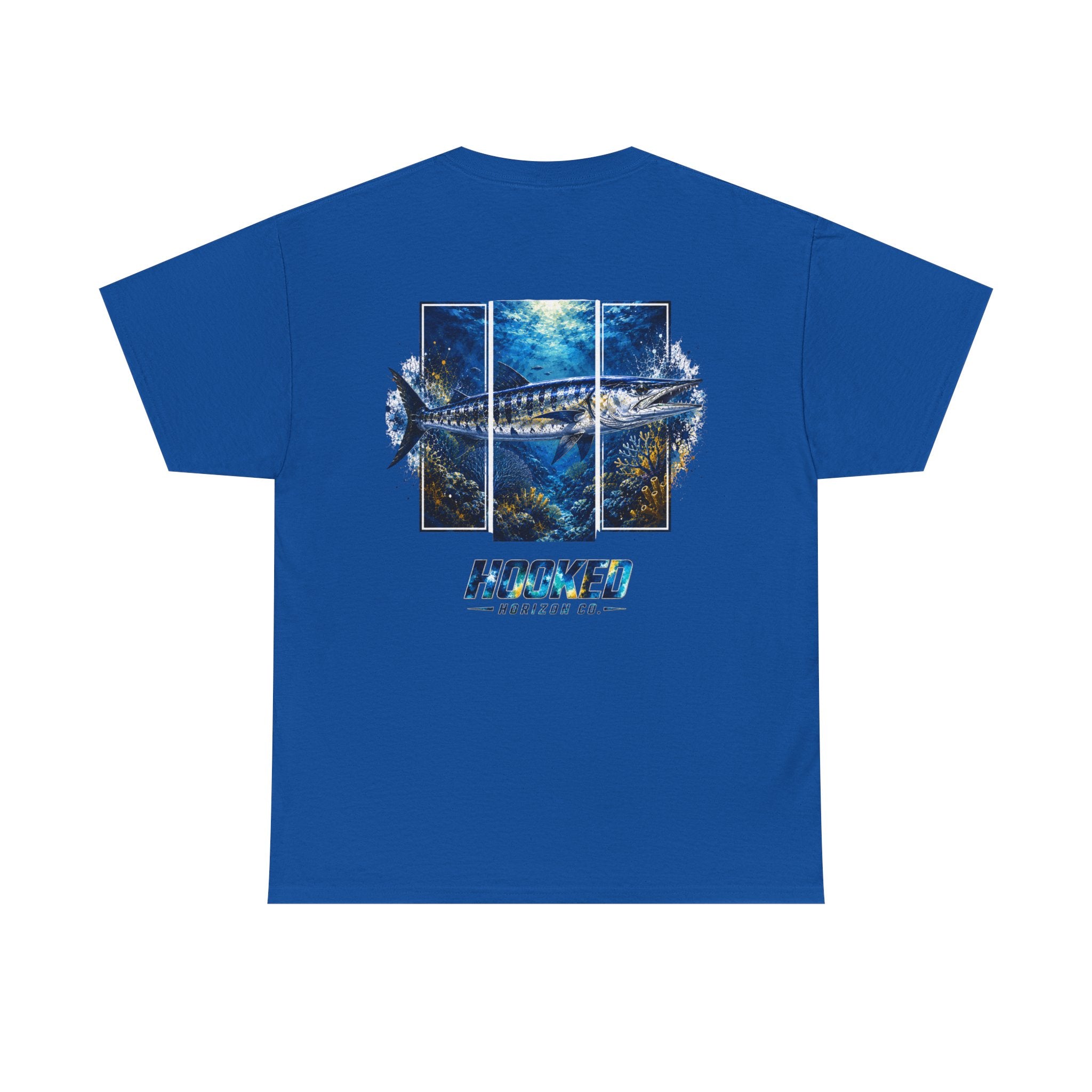 Barracuda Hooked Horizon Co Tee—Ocean Graphic Tee — "Beloved" Ray Design