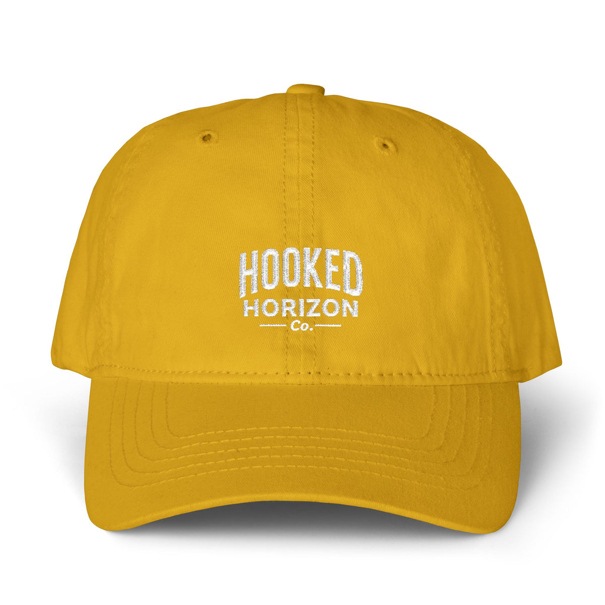 Hooked Horizon Co. — Multiple Color/Lining Variations Women's Pigment-Dyed Cap with Fashion Undervisor (Embroidery)