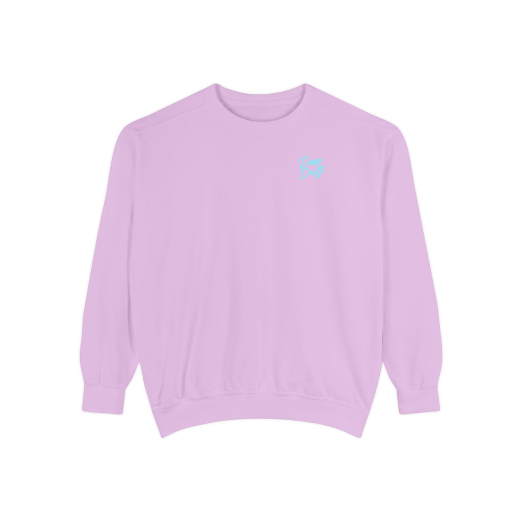 Vintage Vibes Grid Sweatshirt — "Hooked Horizon Co." Logo Pullover