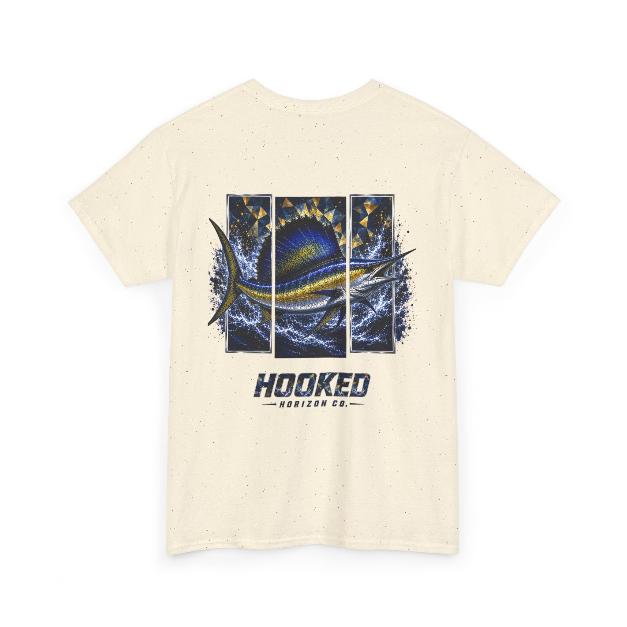 Sail Fish Hooked Horizon Co Tee—Ocean Graphic Tee — "Beloved" Ray Design