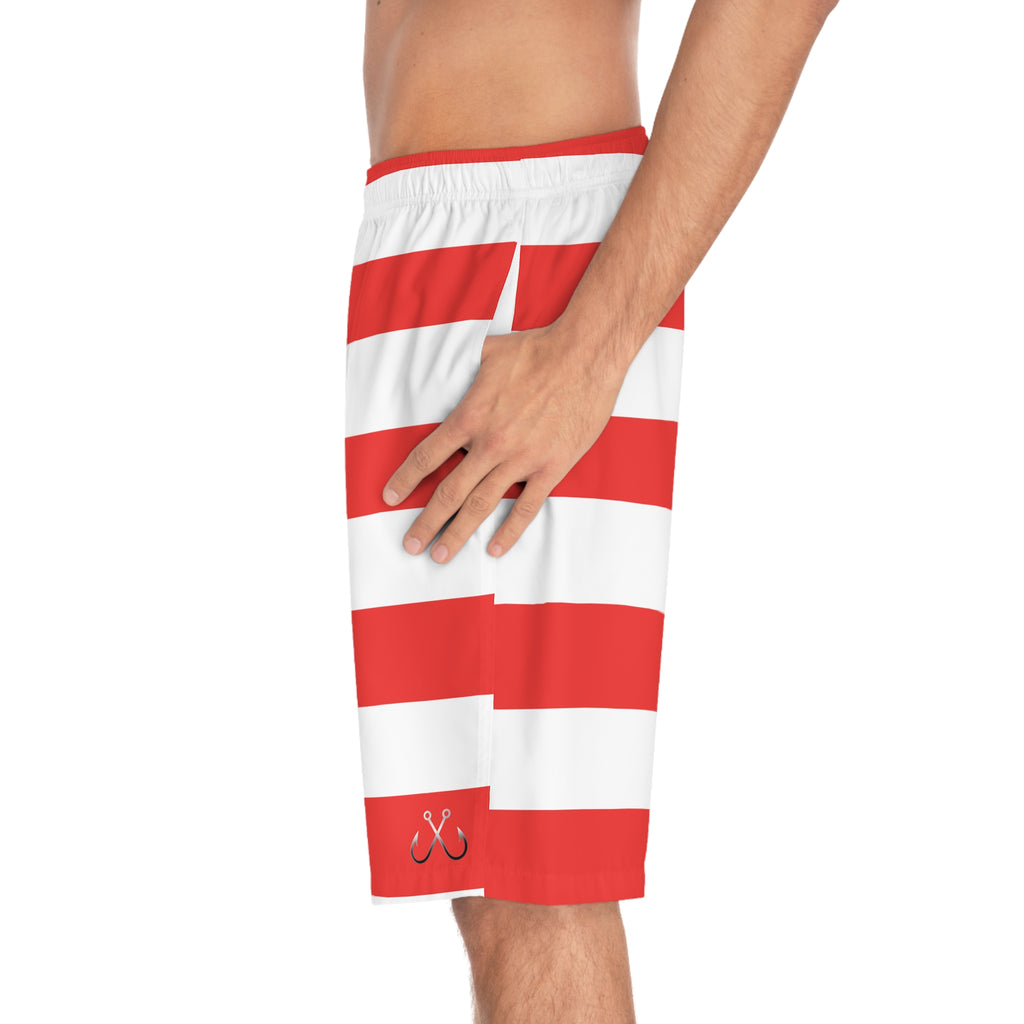 USA Hooked Horizon Co. Board Shorts, Swimwear for Beach Days, Summer Vacations, Pool Parties, Surfing Attire, Water Sports