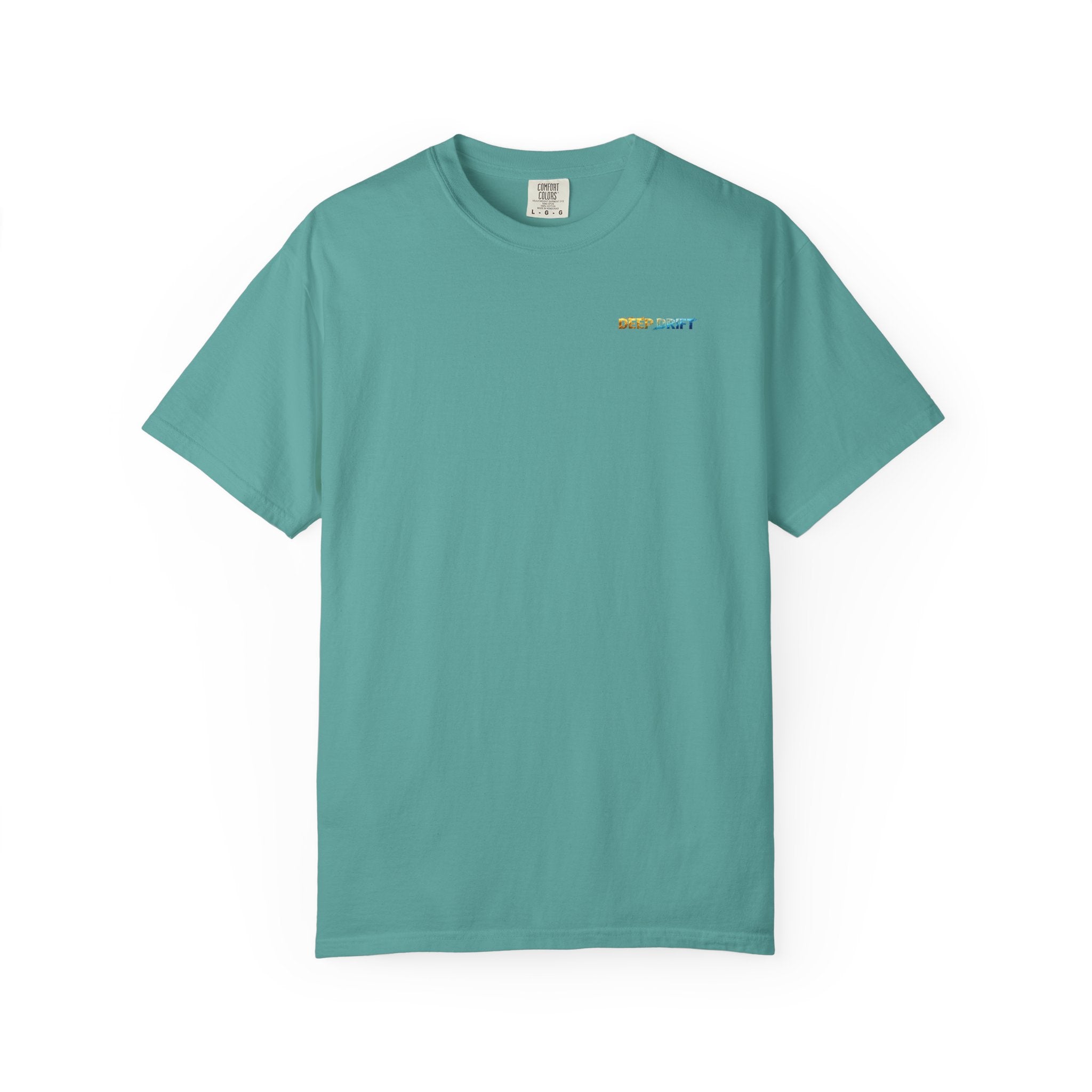 Gold & Blue Tarpon Hooked Horizon Co. — Deep Drift Fishing Graphicishing Tee for Angler Lovers, Shark Lovers, Ocean Tee