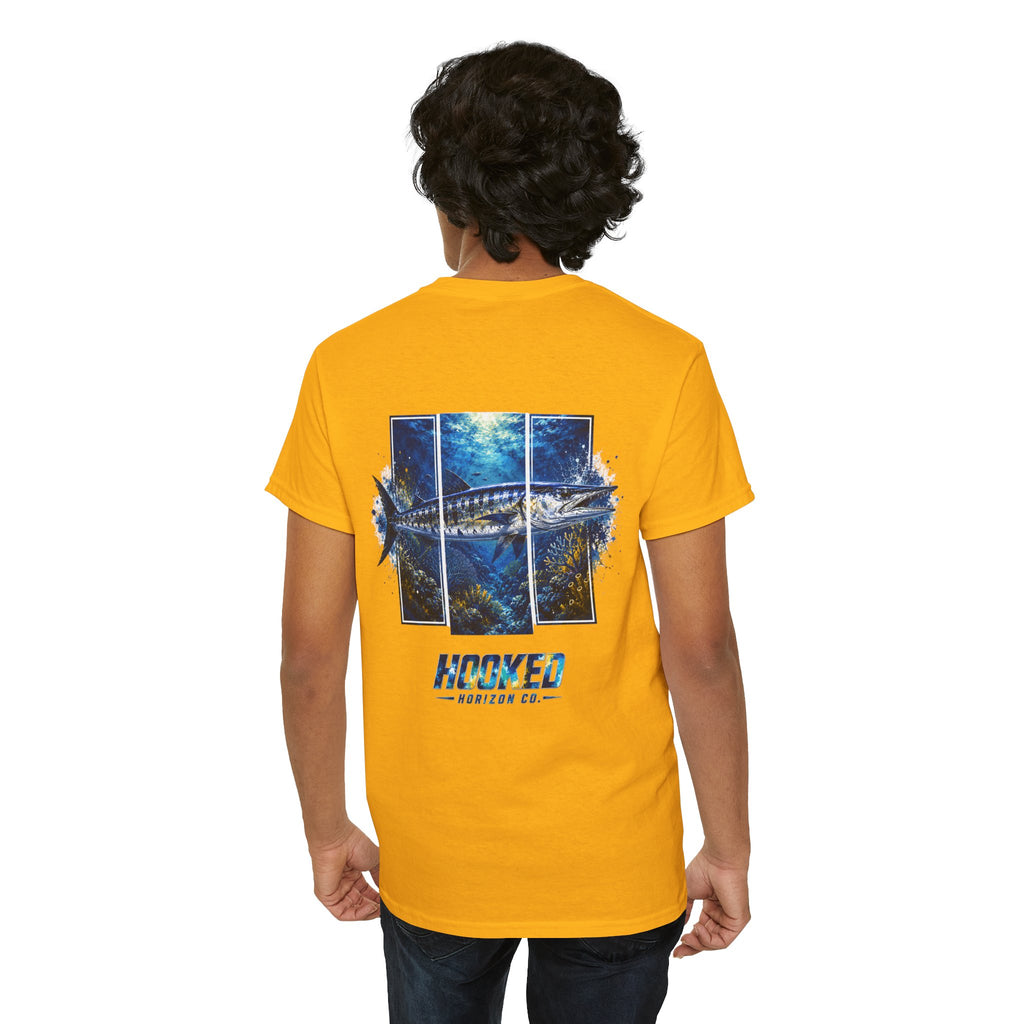 Barracuda Hooked Horizon Co Tee—Ocean Graphic Tee — "Beloved" Ray Design