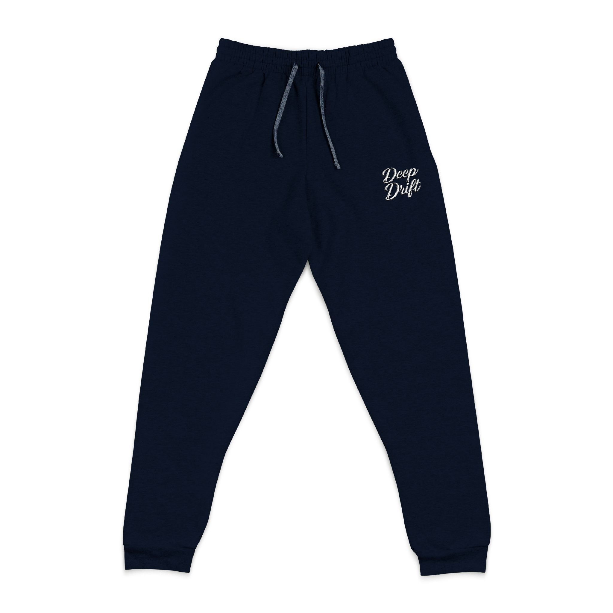 White Deep Drift Embroidered 'Bone Daddy' Grey Joggers — Casual Comfort Sweatpants