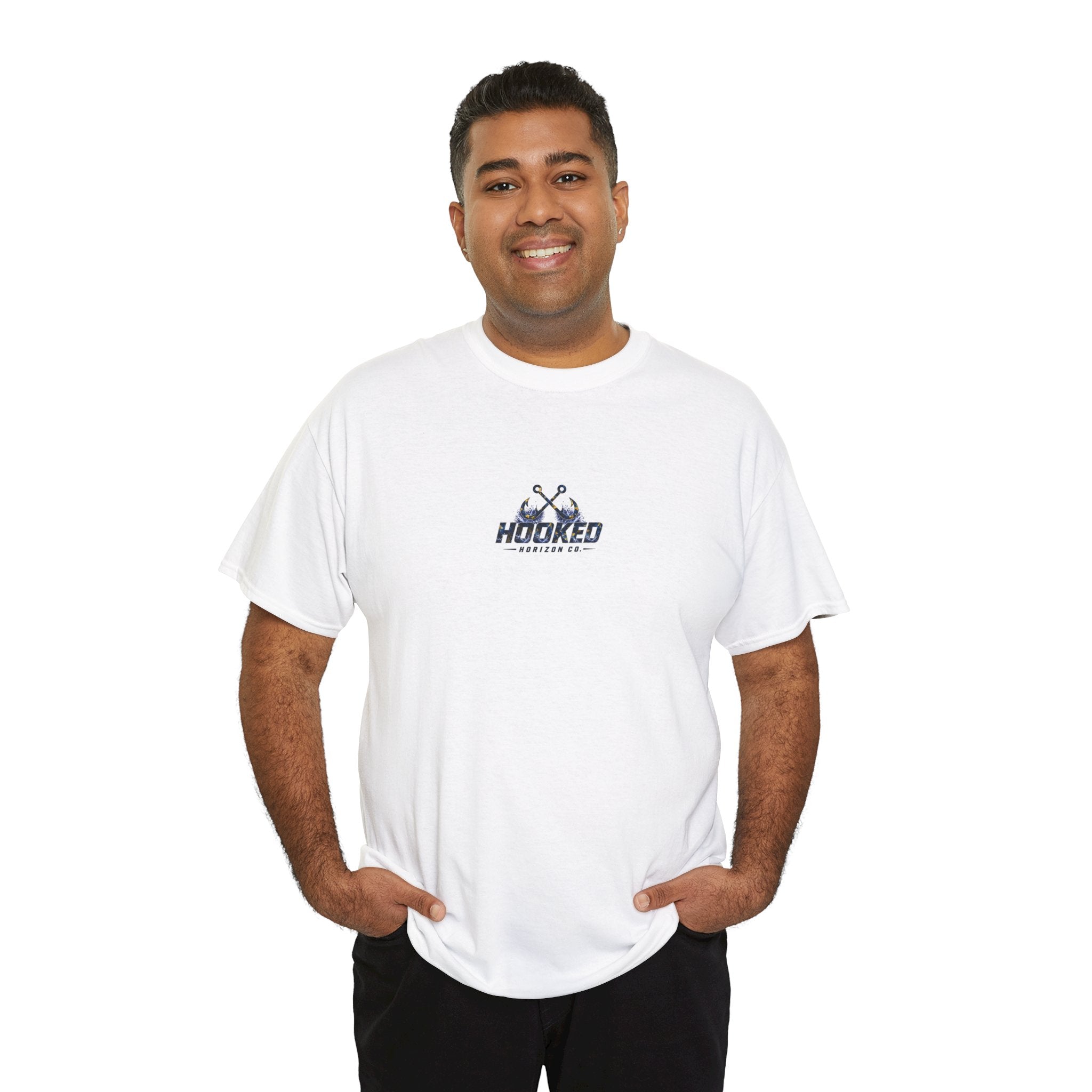 Sail Fish Hooked Horizon Co Tee—Ocean Graphic Tee — "Beloved" Ray Design
