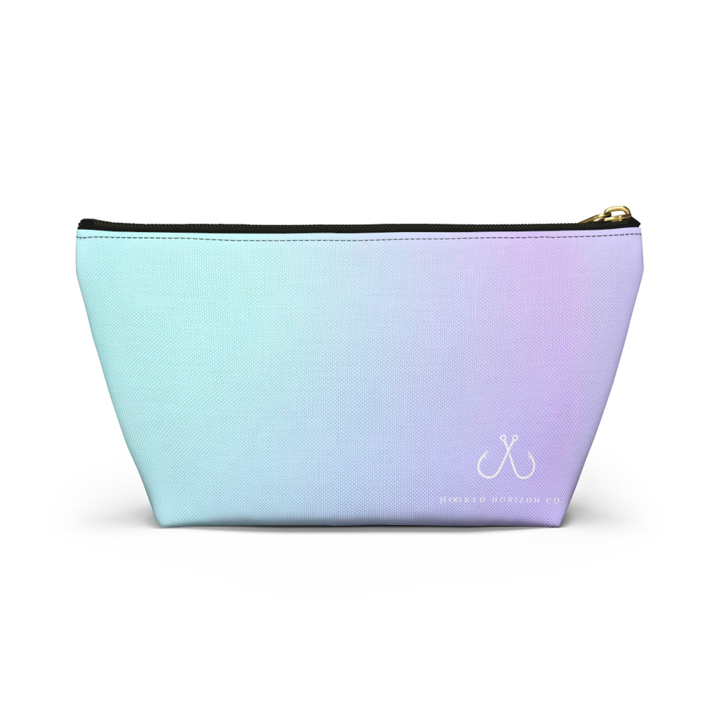 Purple To Blue Ombre Vibrant Gradient Accessory Pouch | Makeup Bag, Travel Organizer, Gift for Her, Beach Essentials, Stylish Storage