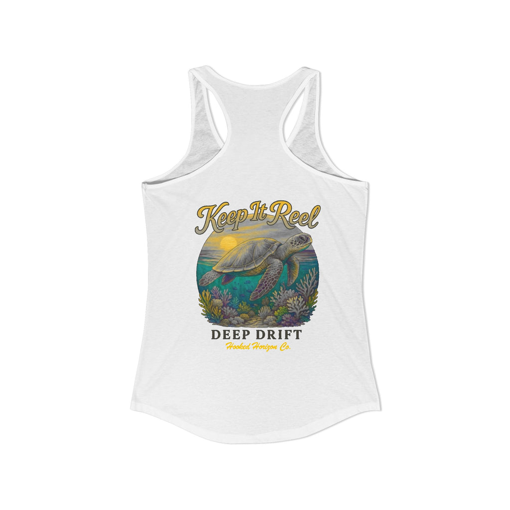 Turtle " Keep It Reel" Deep Drift– Hooked Horizon Co. Gifts for Ocean Lovers, Nautical Fashion, Everyday Comfort, Perfect Gift for Her